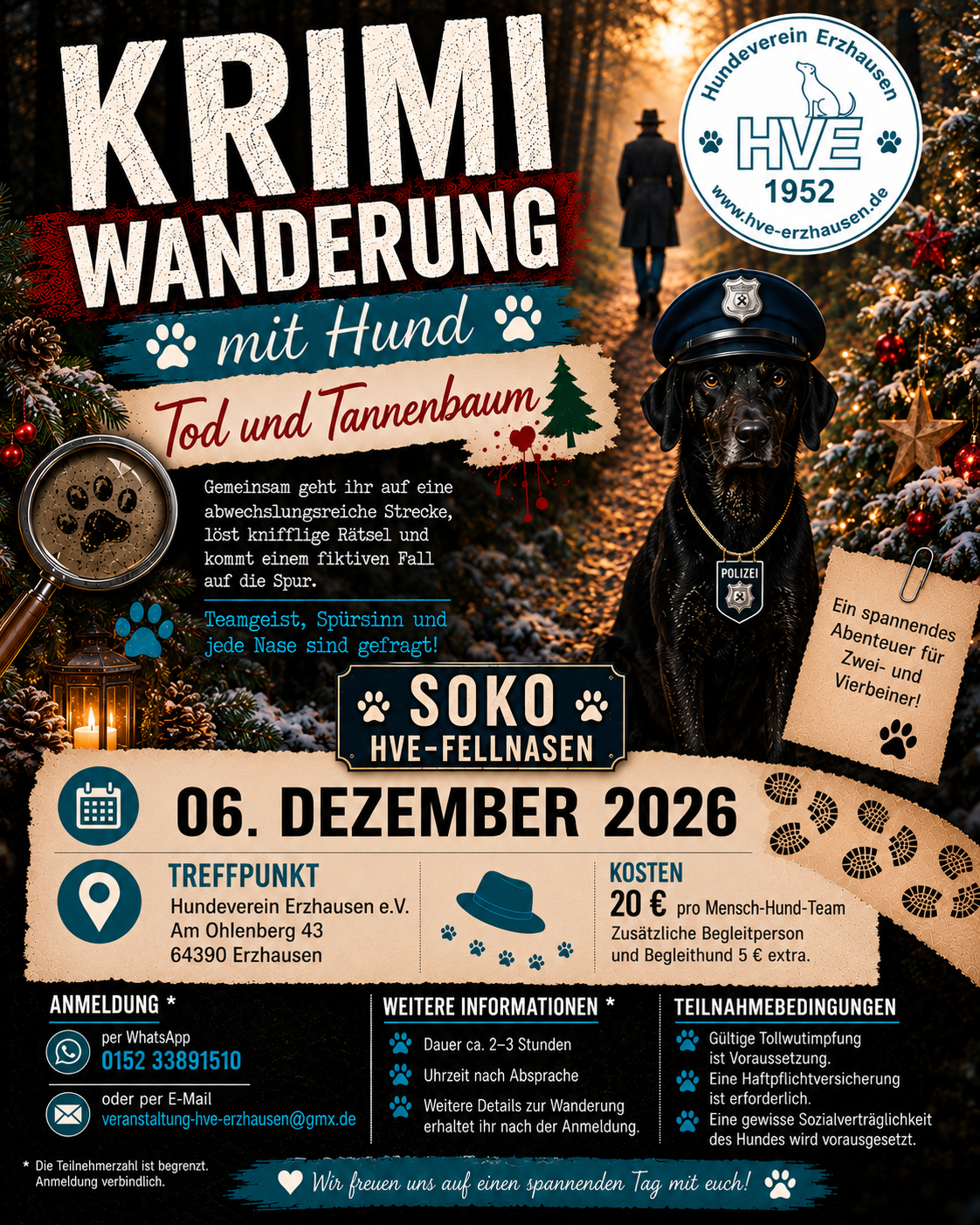 Plakat Krimiwanderung Tod und Tannenbaum Plakat Krimiwanderung Tod und Tannenbaum